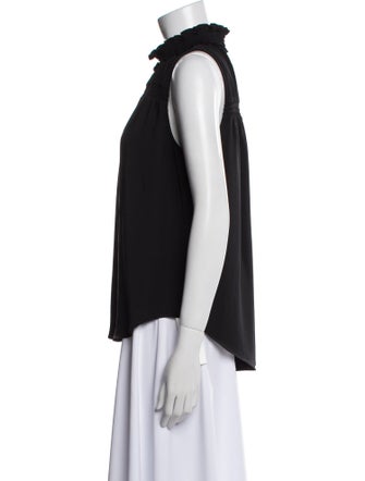 Ramy Brook Mock Neck Sleeveless Blouse