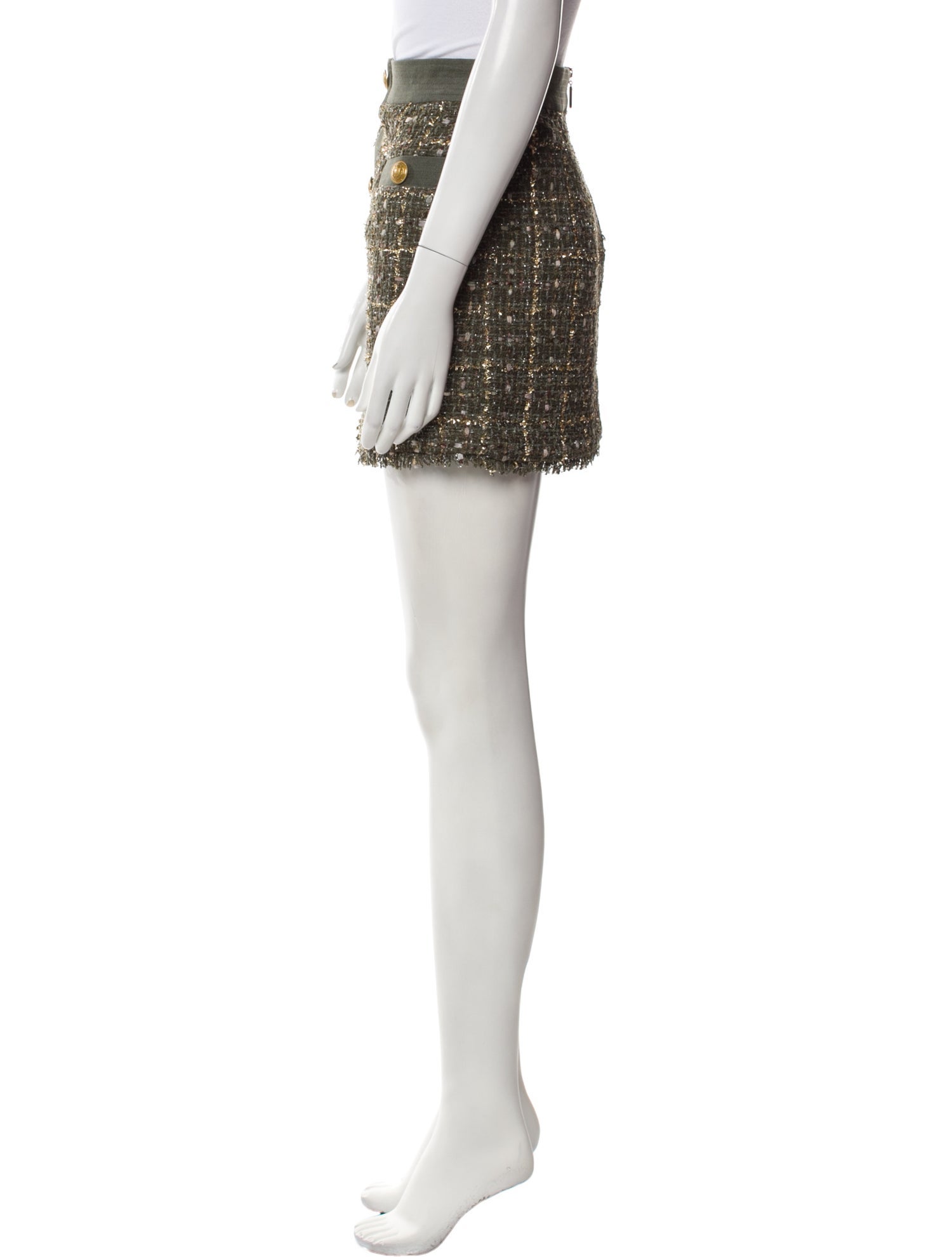 Ramy Brook Tweed Pattern Mini Skirt