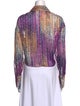 Ramy Brook Paisley Print Long Sleeve Crop Top