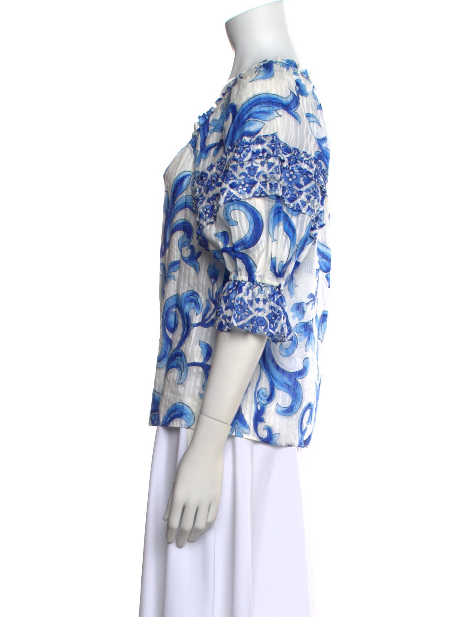 Ramy Brook Printed Scoop Neck Blouse w/ Tags