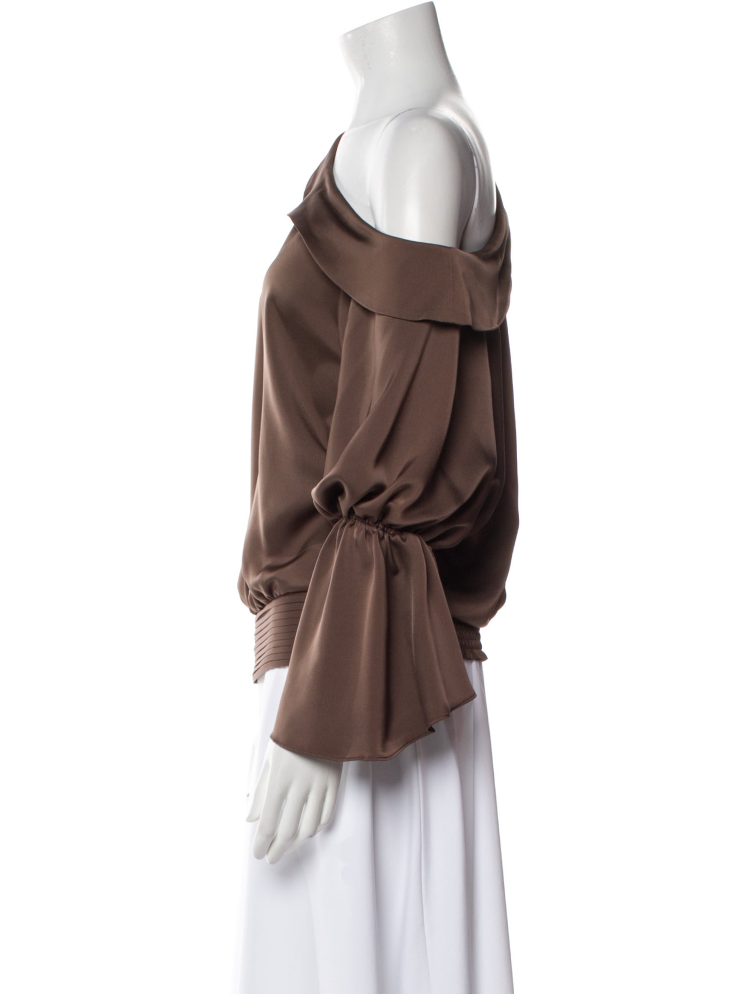 Ramy Brook One-Shoulder Three-Quarter Sleeve Blouse