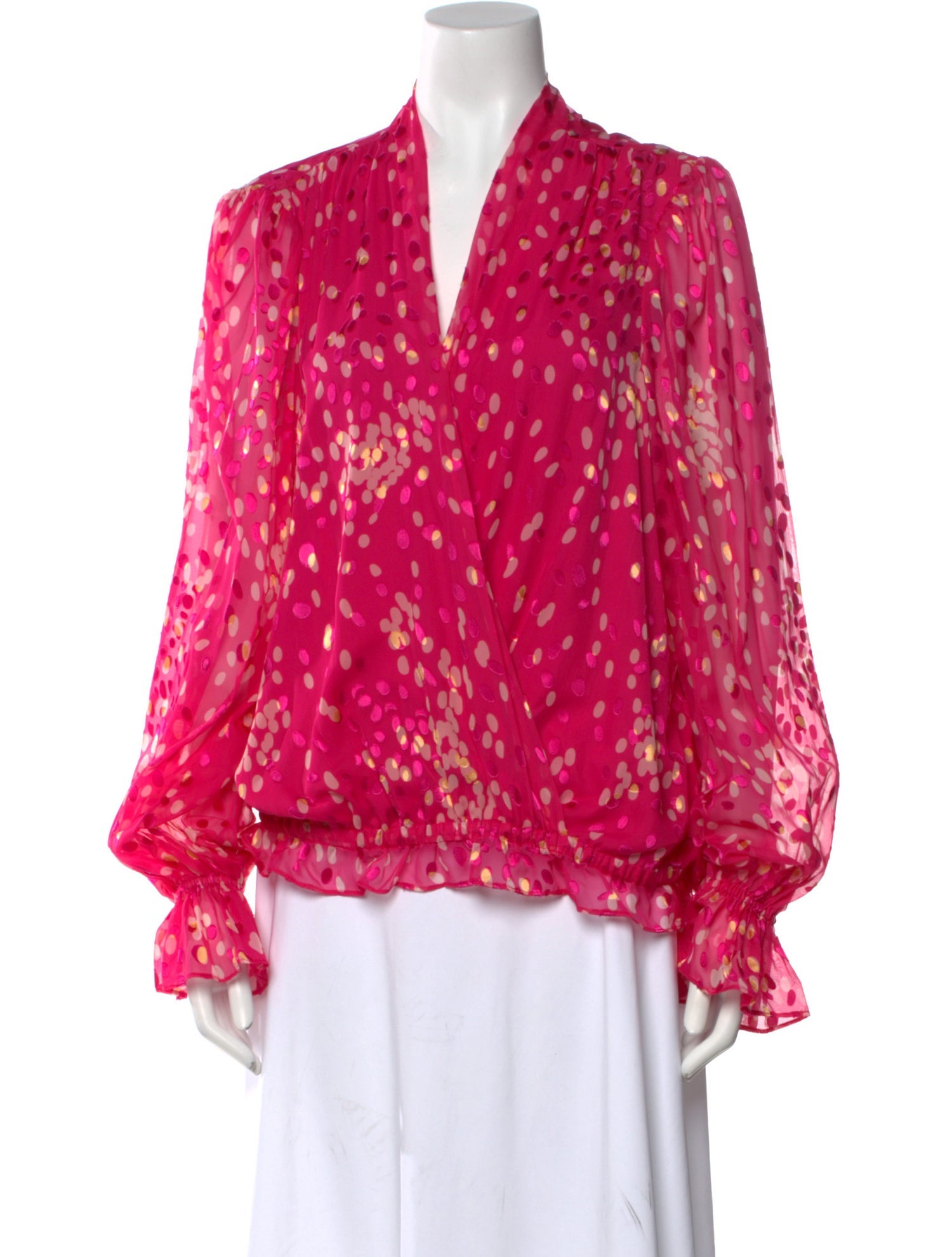 Ramy Brook Animal Print V-Neck Blouse w/ Tags