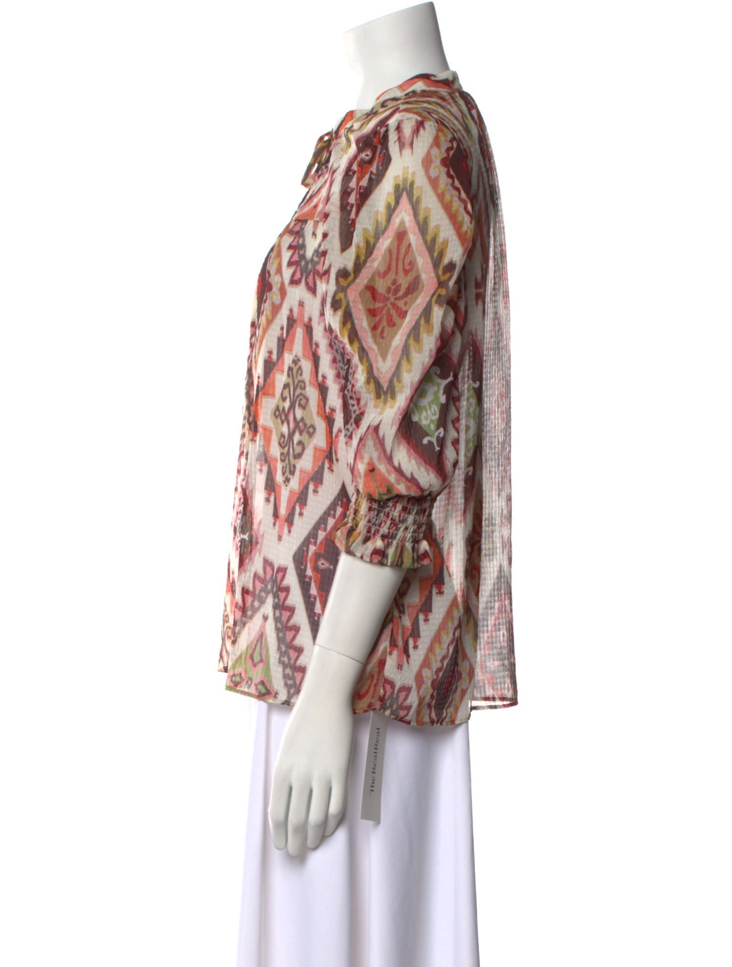 Ramy Brook Printed V-Neck Blouse w/ Tags