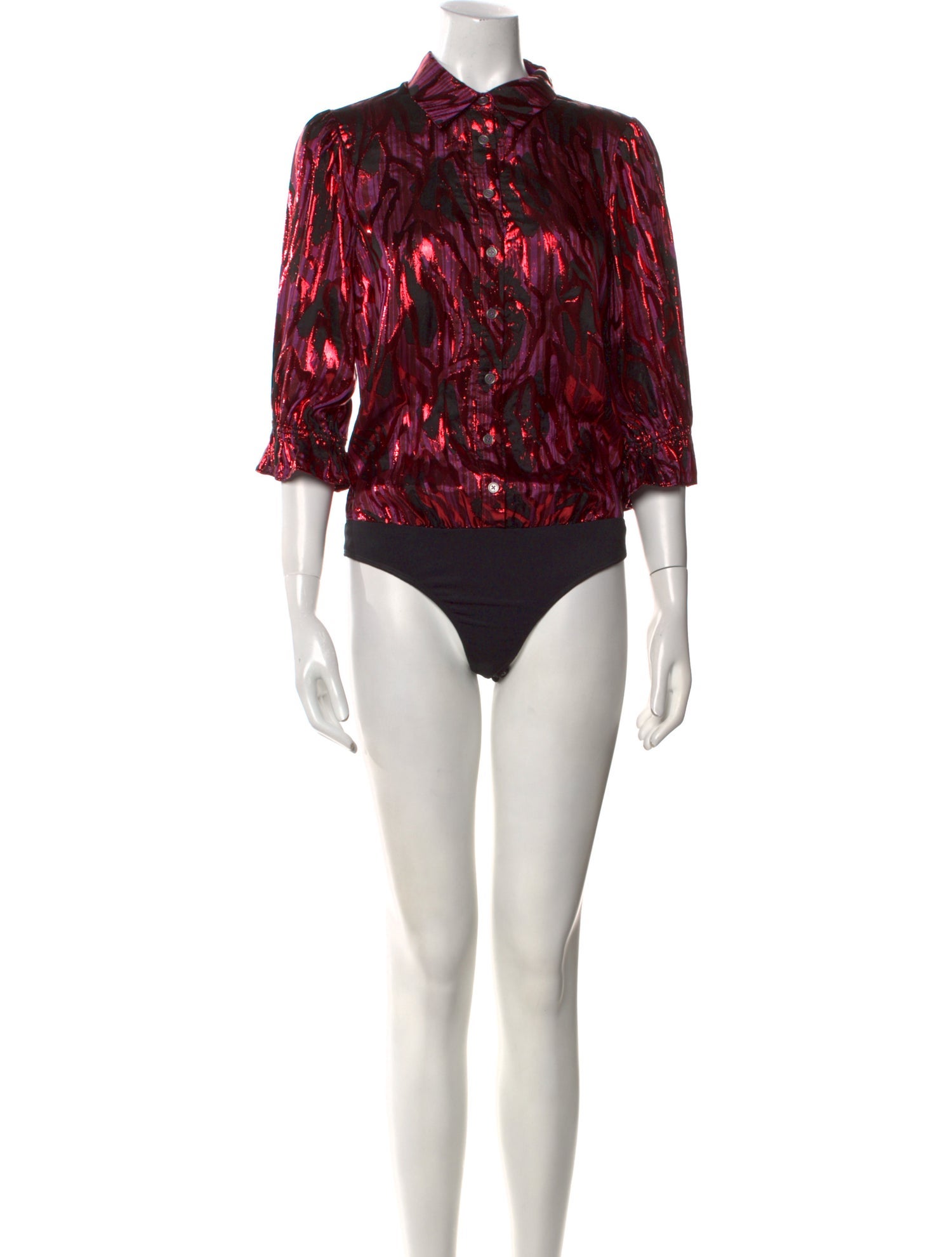 Ramy Brook Printed Mock Neck Bodysuit w/ Tags