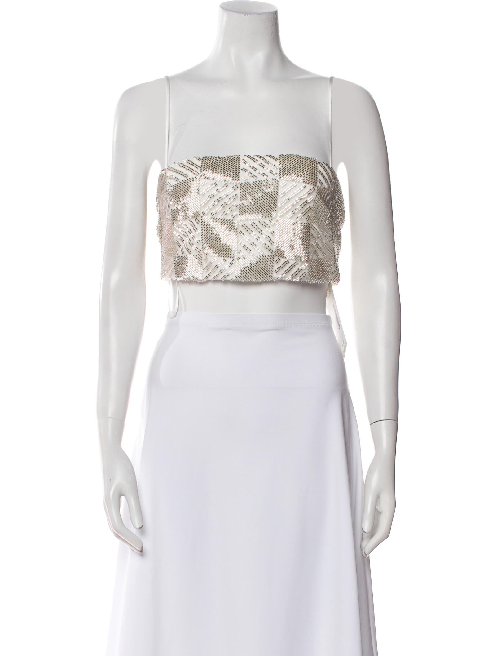 Ramy Brook Printed Strapless Crop Top w/ Tags