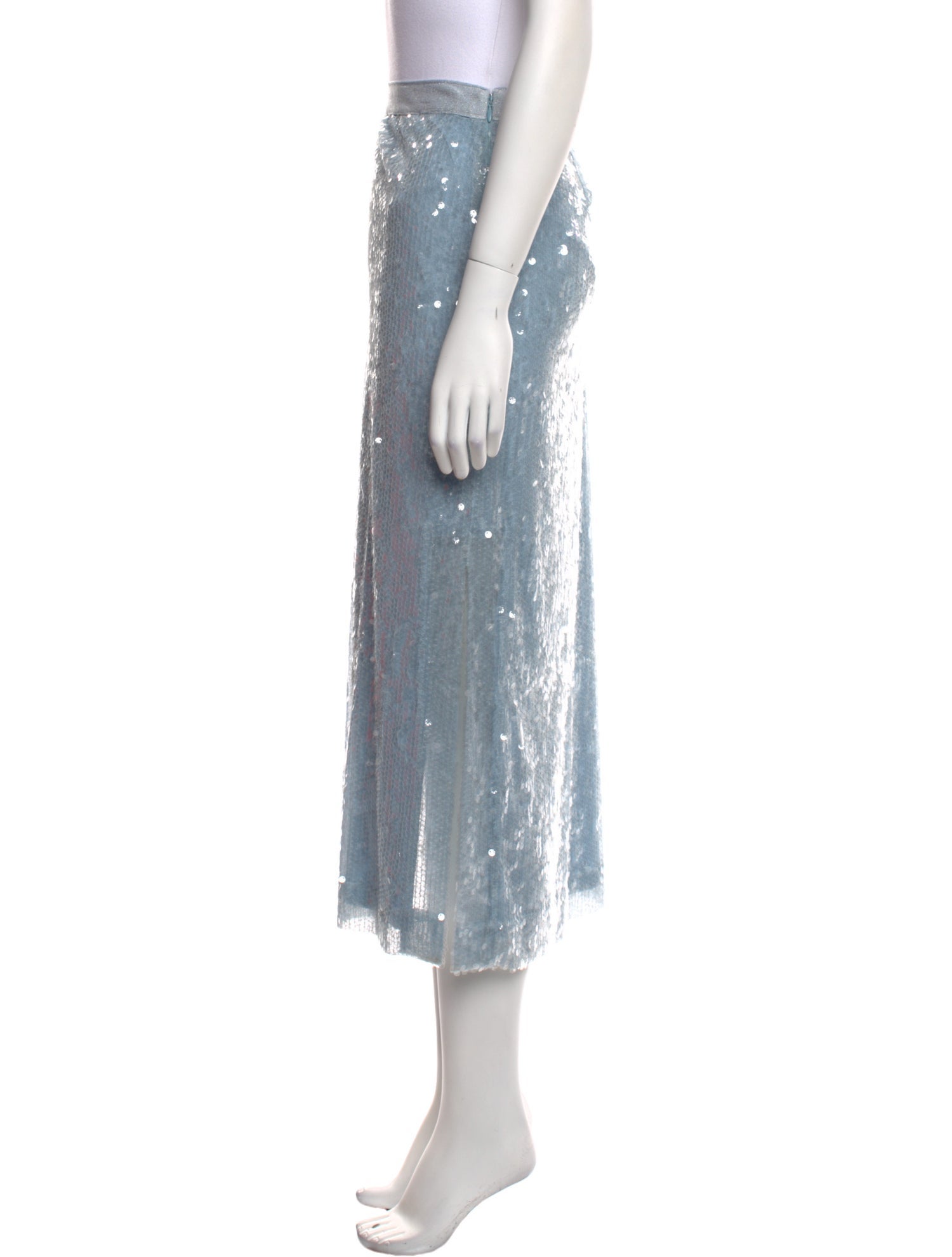 Ramy Brook Glitter Accents Midi Length Skirt