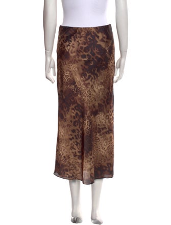 Ramy Brook Animal Print Midi Length Skirt