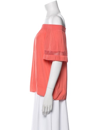 Ramy Brook Off-The-Shoulder Short Sleeve Blouse