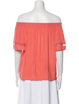 Ramy Brook Off-The-Shoulder Short Sleeve Blouse