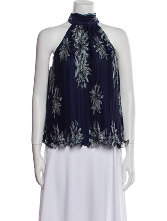 Ramy Brook Lace Pattern Halterneck Blouse