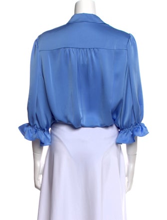 Ramy Brook Mock Neck Three-Quarter Sleeve Crop Top