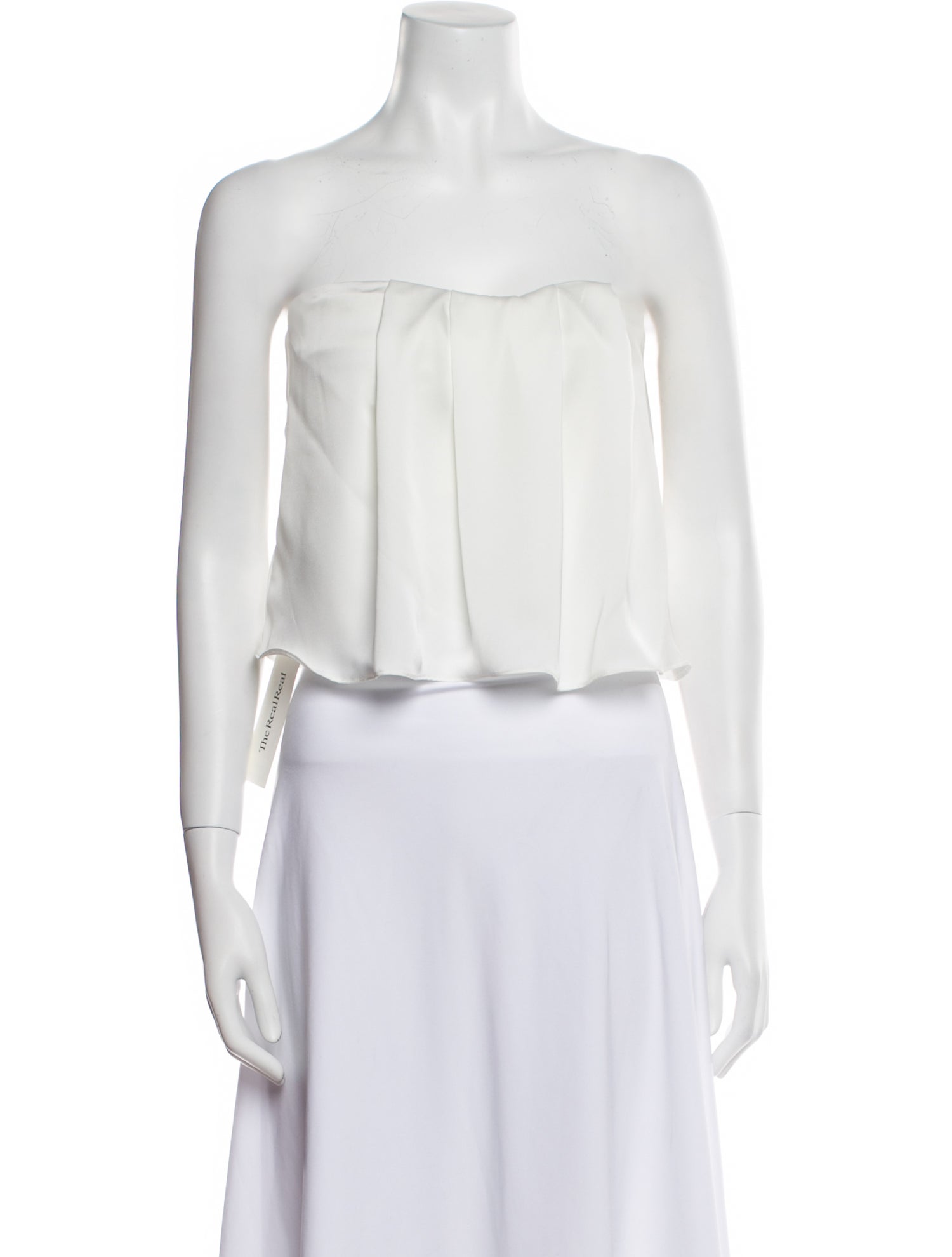 Ramy Brook Silk Strapless Crop Top