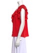 Ramy Brook V-Neck Short Sleeve Blouse