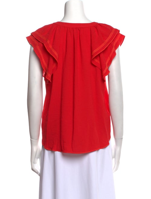 Ramy Brook V-Neck Short Sleeve Blouse
