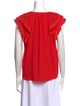 Ramy Brook V-Neck Short Sleeve Blouse