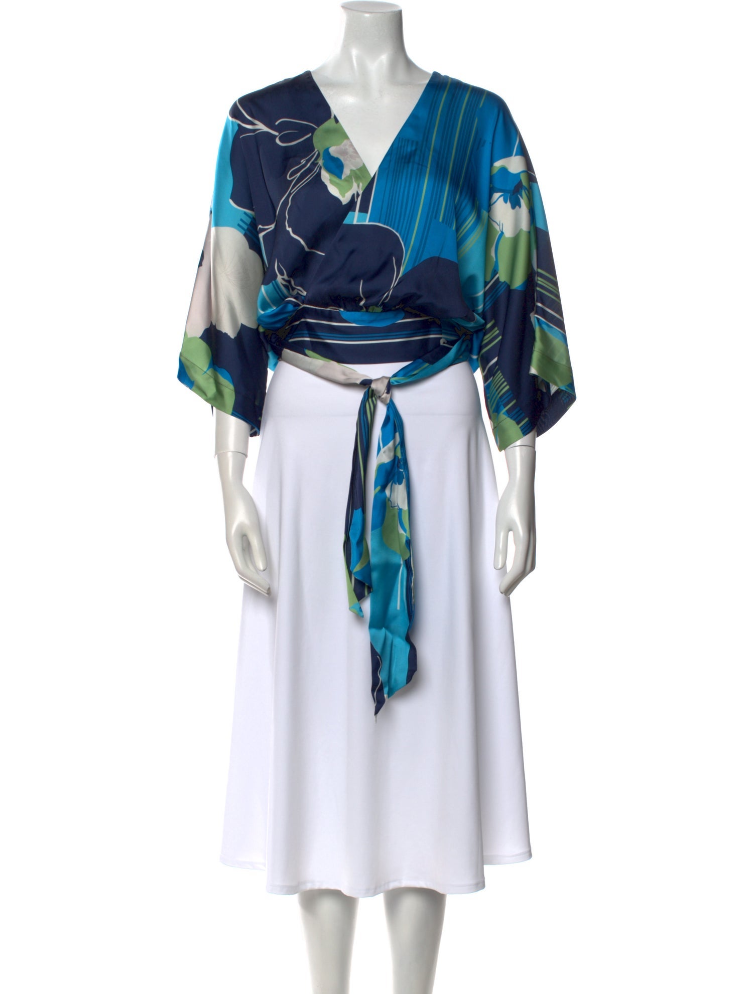 Ramy Brook Printed V-Neck Blouse w/ Tags