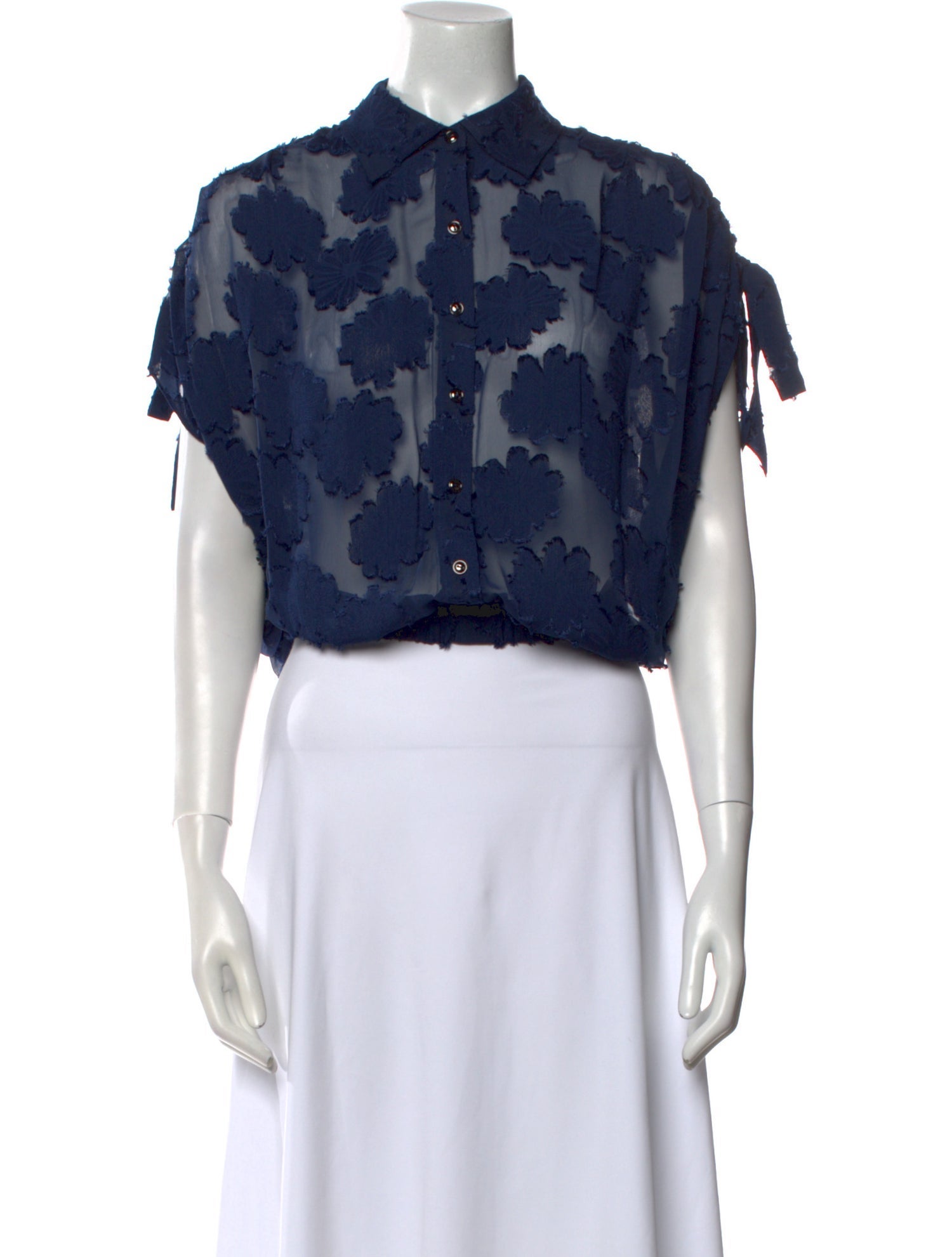 Ramy Brook Floral Print Mock Neck Crop Top w/ Tags