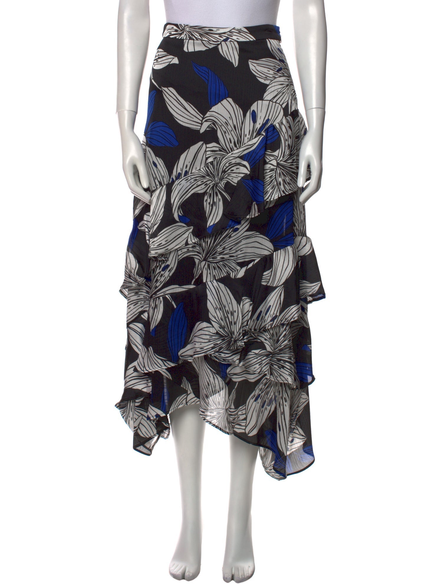 Ramy Brook Floral Print Midi Length Skirt