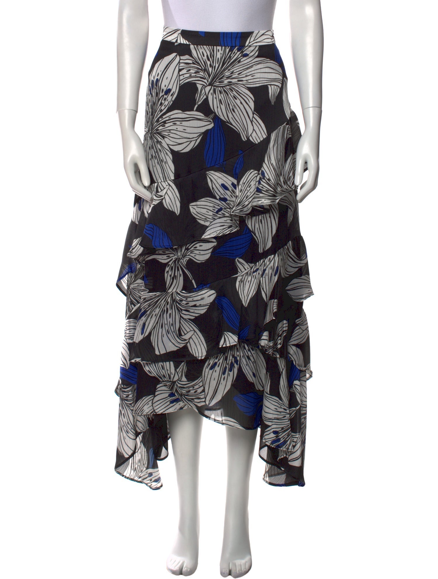 Ramy Brook Floral Print Midi Length Skirt w/ Tags