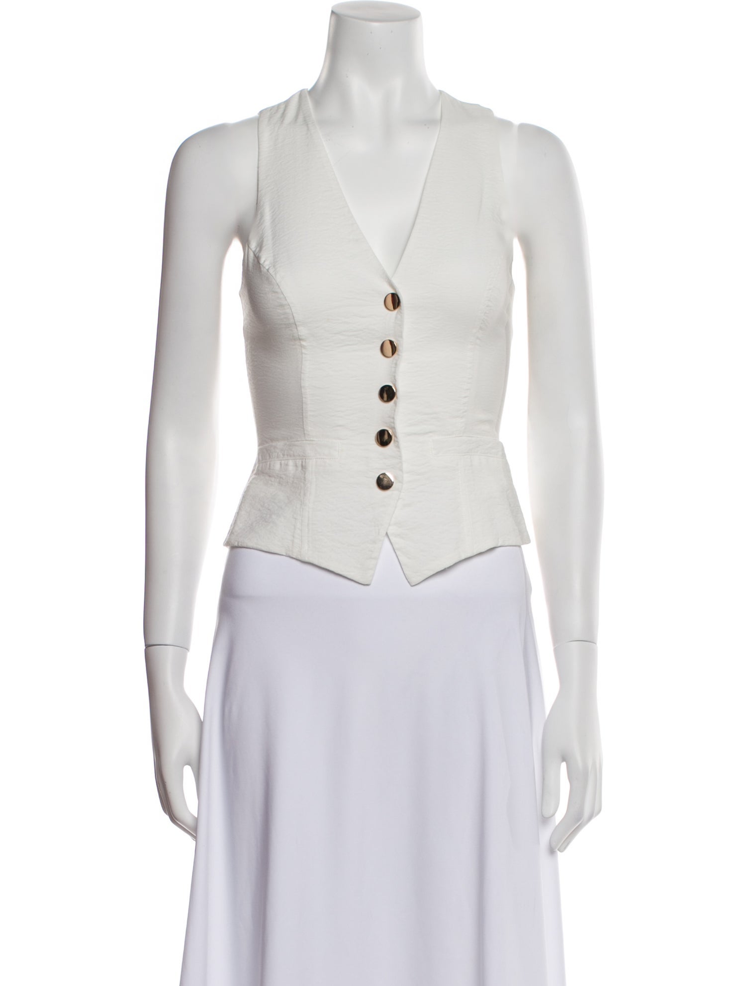 Ramy Brook V-Neck Sleeveless Crop Top