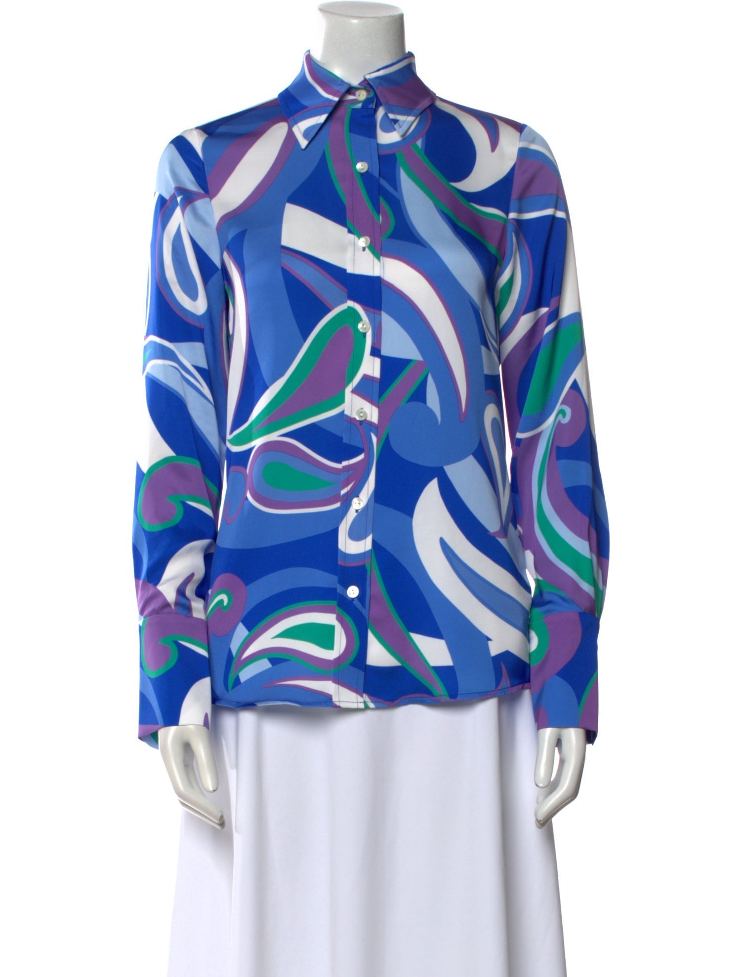 Ramy Brook Printed Mock Neck Blouse w/ Tags