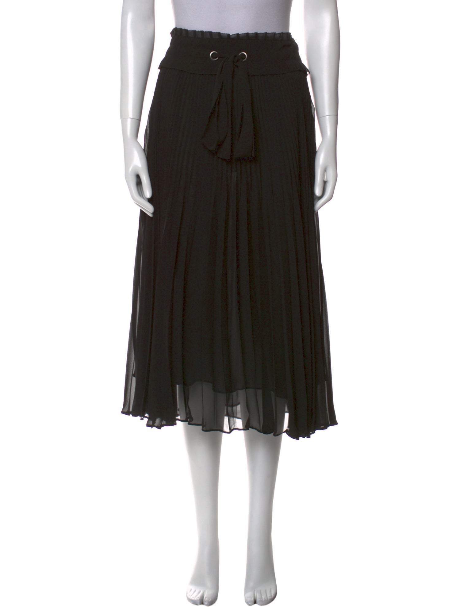 Ramy Brook Pleated Accents Midi Length Skirt