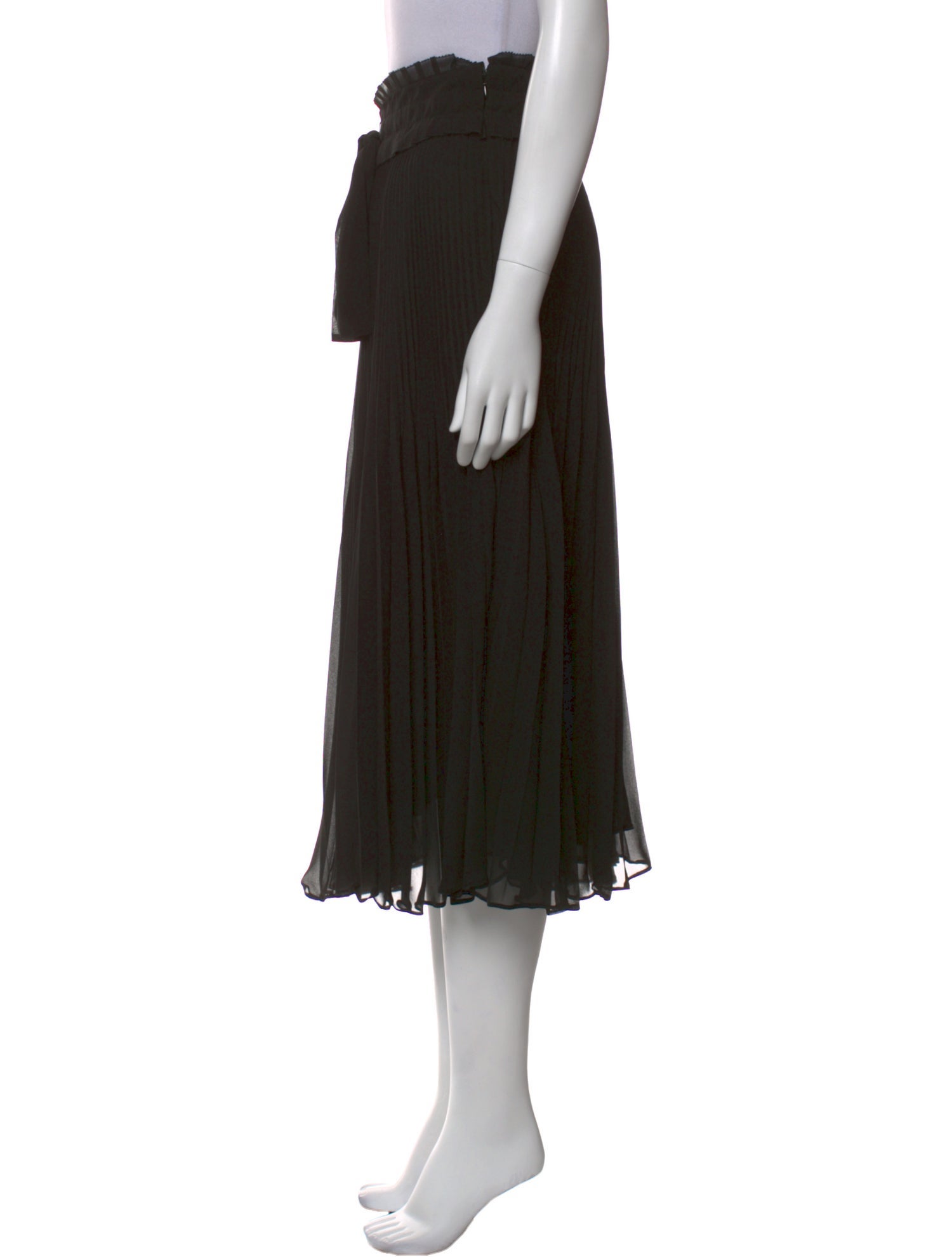 Ramy Brook Pleated Accents Midi Length Skirt