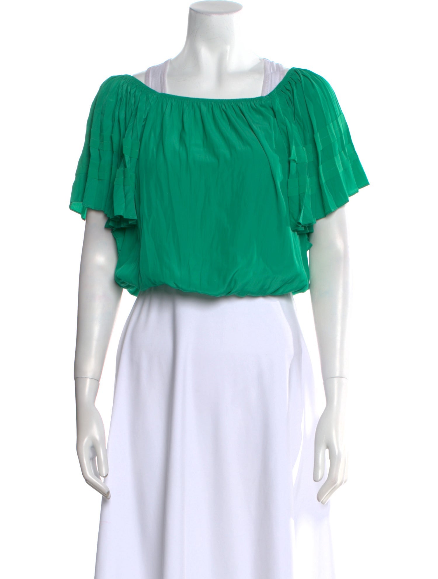 Ramy Brook Bateau Neckline Short Sleeve Crop Top w/ Tags