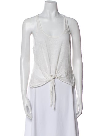 Ramy Brook Linen Scoop Neck Top