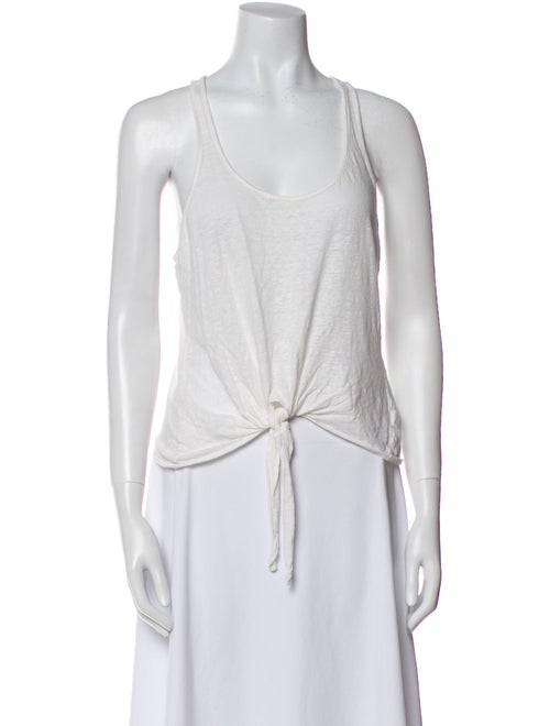 Ramy Brook Linen Scoop Neck Top