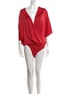 Ramy Brook V-Neck Three-Quarter Sleeve Bodysuit