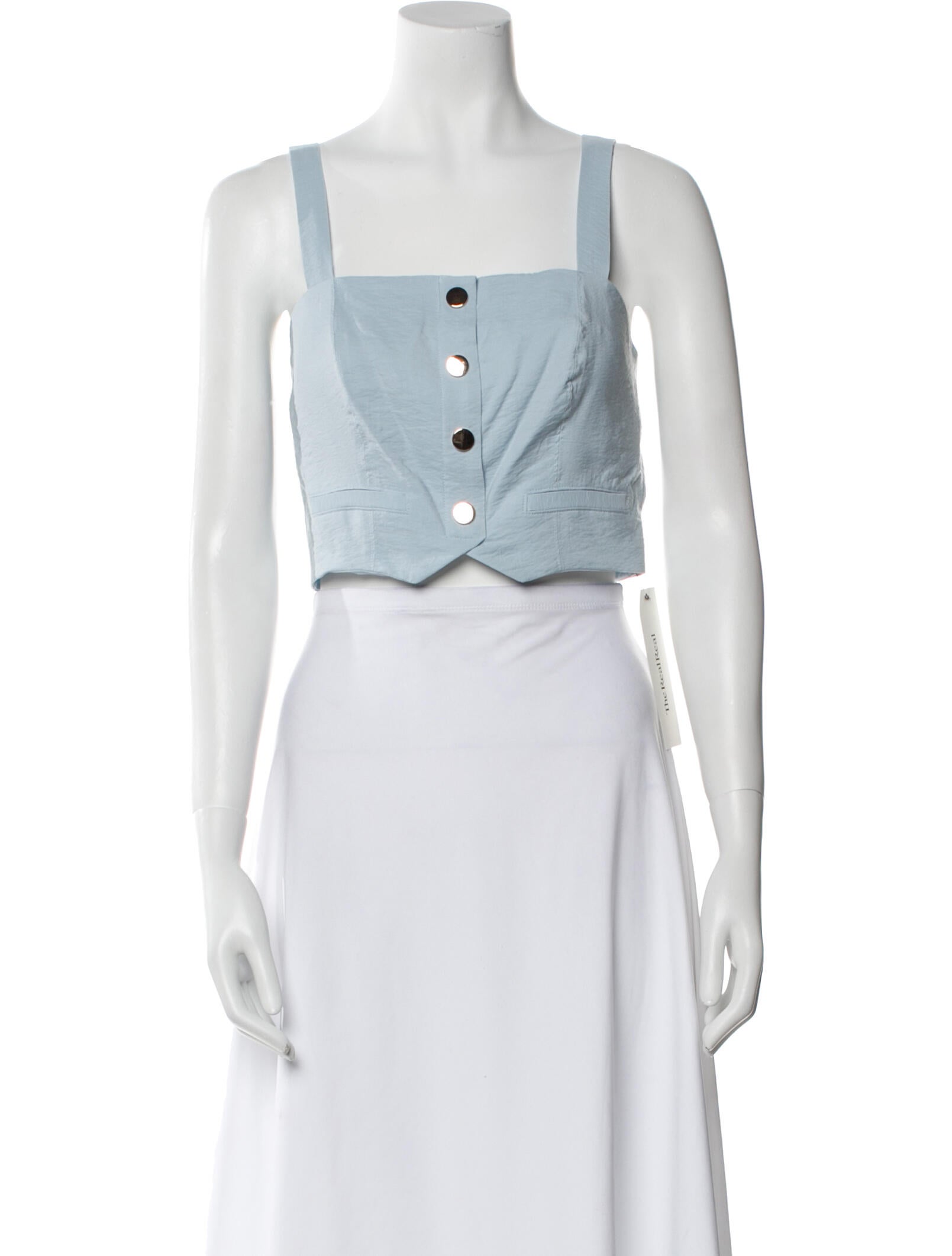 Ramy Brook Square Neckline Sleeveless Crop Top