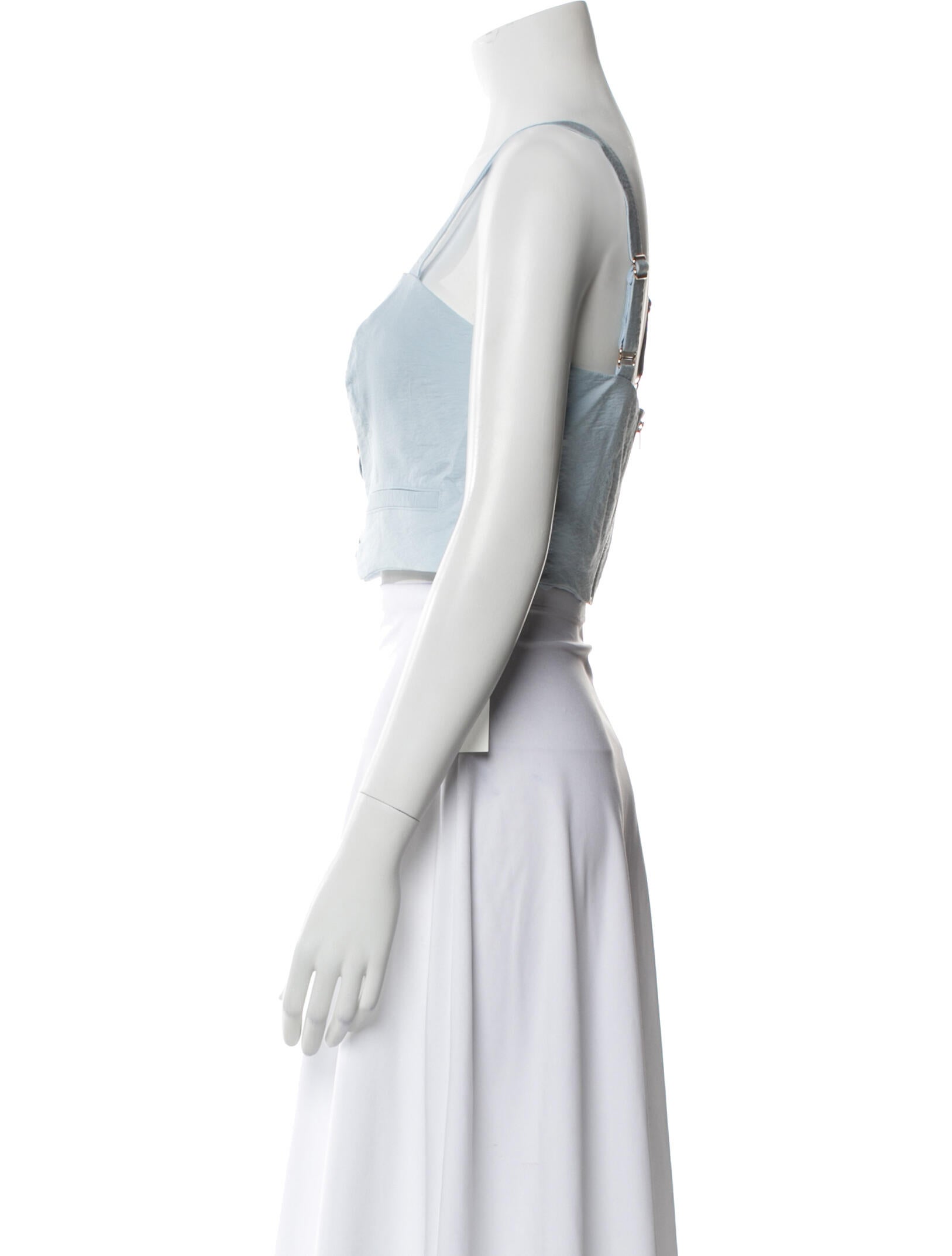 Ramy Brook Square Neckline Sleeveless Crop Top