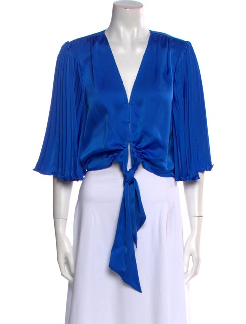 Ramy Brook V-Neck Short Sleeve Crop Top