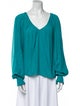 Ramy Brook V-Neck Long Sleeve Blouse