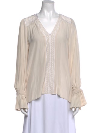 Ramy Brook V-Neck Long Sleeve Blouse
