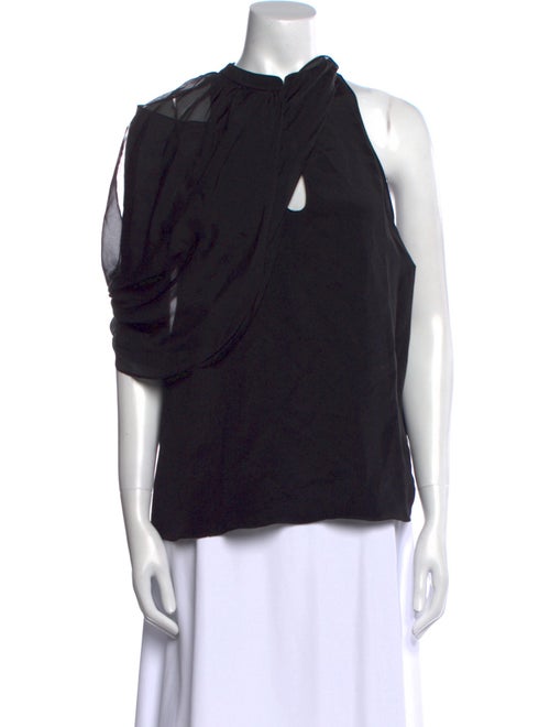 Ramy Brook Silk Mock Neck Blouse