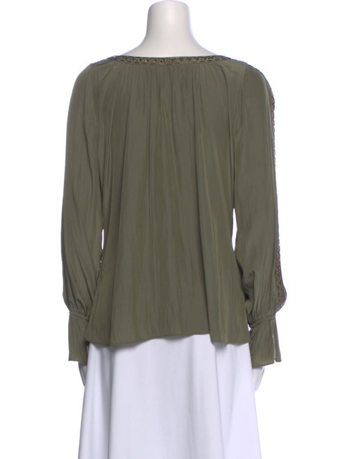 Ramy Brook Scoop Neck Long Sleeve Blouse