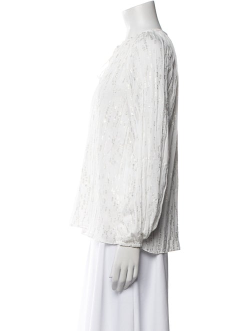 Ramy Brook Striped Mock Neck Blouse