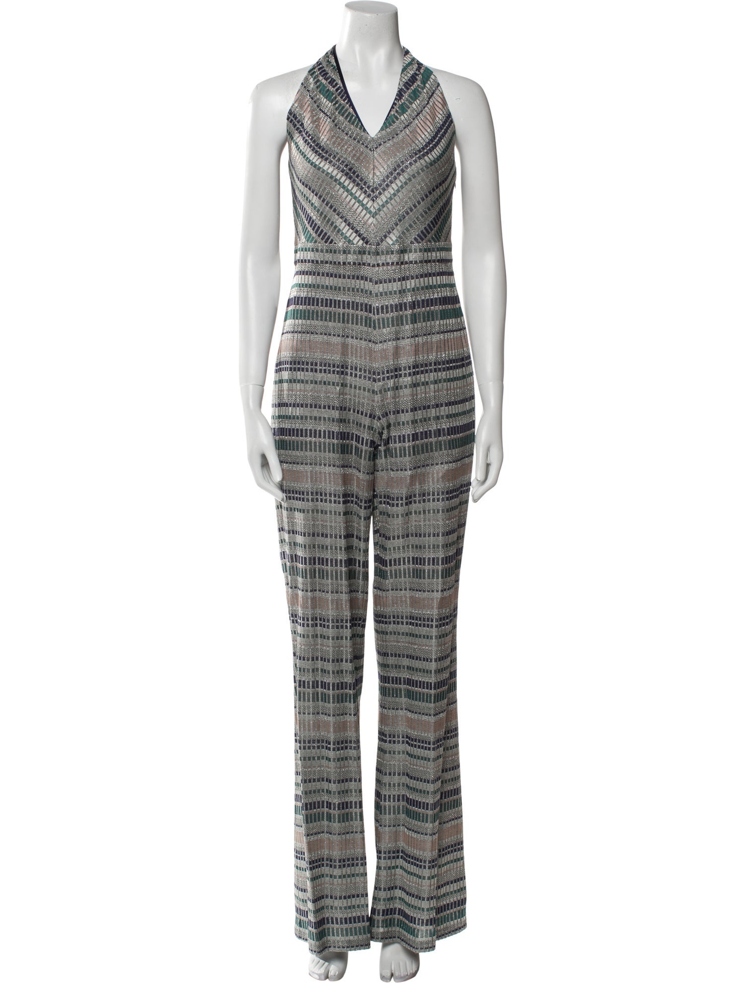 Ramy Brook Striped Halterneck Jumpsuit