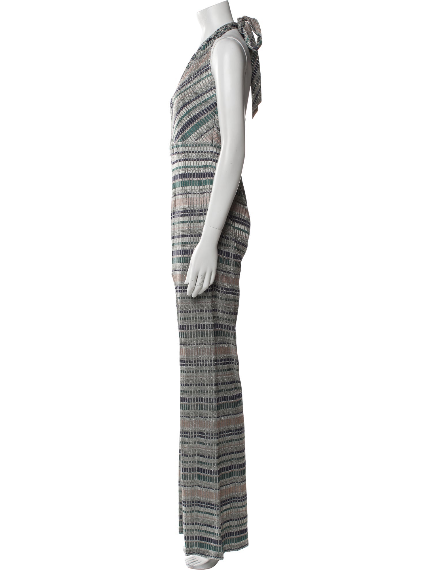 Ramy Brook Striped Halterneck Jumpsuit