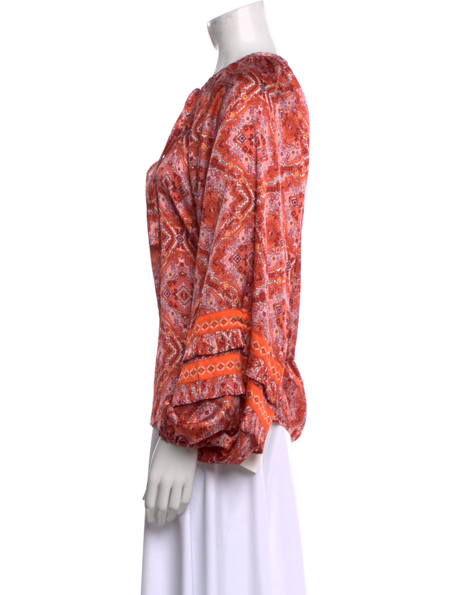 Ramy Brook Paisley Print V-Neck Blouse