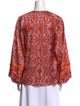Ramy Brook Paisley Print V-Neck Blouse