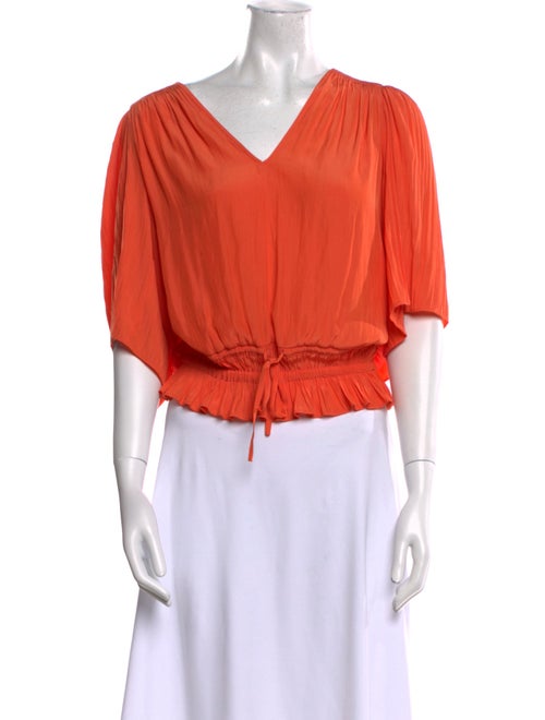 Ramy Brook V-Neck Three-Quarter Sleeve Blouse