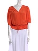 Ramy Brook V-Neck Three-Quarter Sleeve Blouse