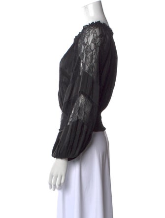 Ramy Brook Bateau Neckline Long Sleeve Blouse