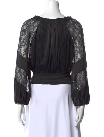 Ramy Brook Bateau Neckline Long Sleeve Blouse