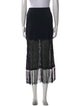 Ramy Brook Fringe Trim Accent Knee-Length Skirt