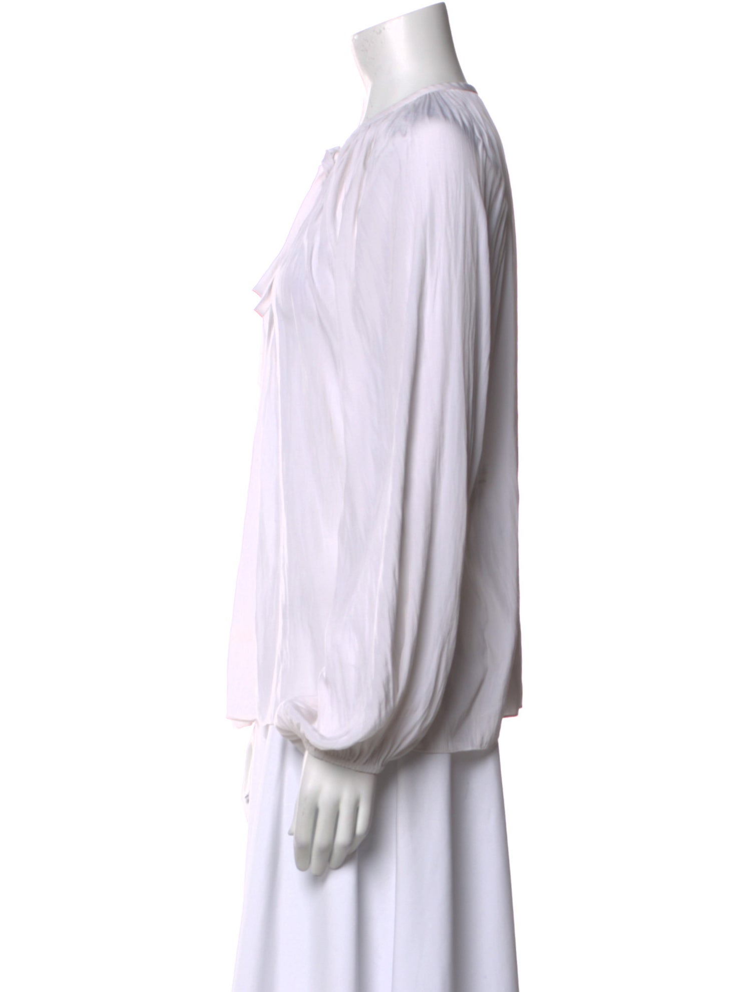 Ramy Brook Tie Neck Long Sleeve Blouse