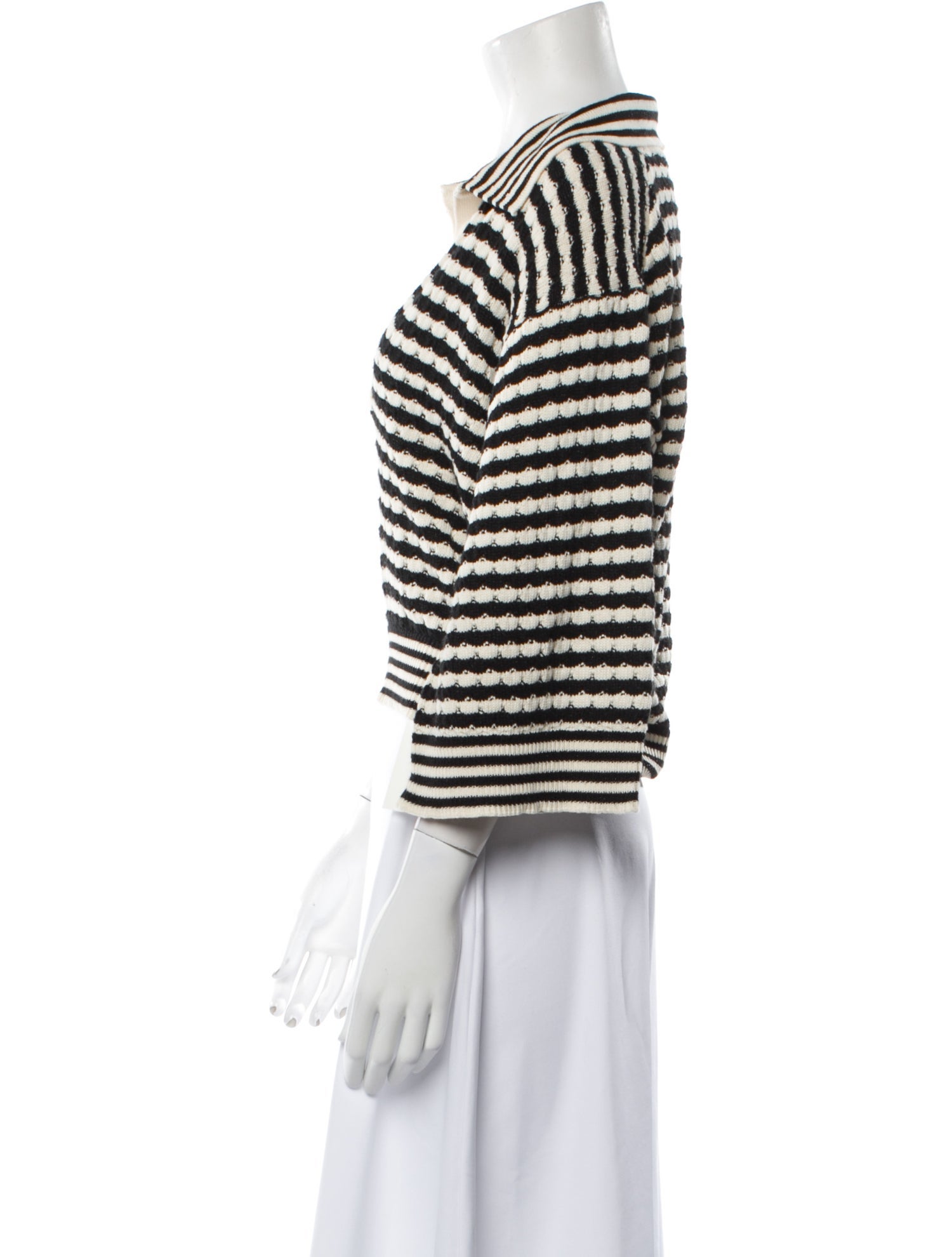 Ramy Brook Striped V-Neck Sweater